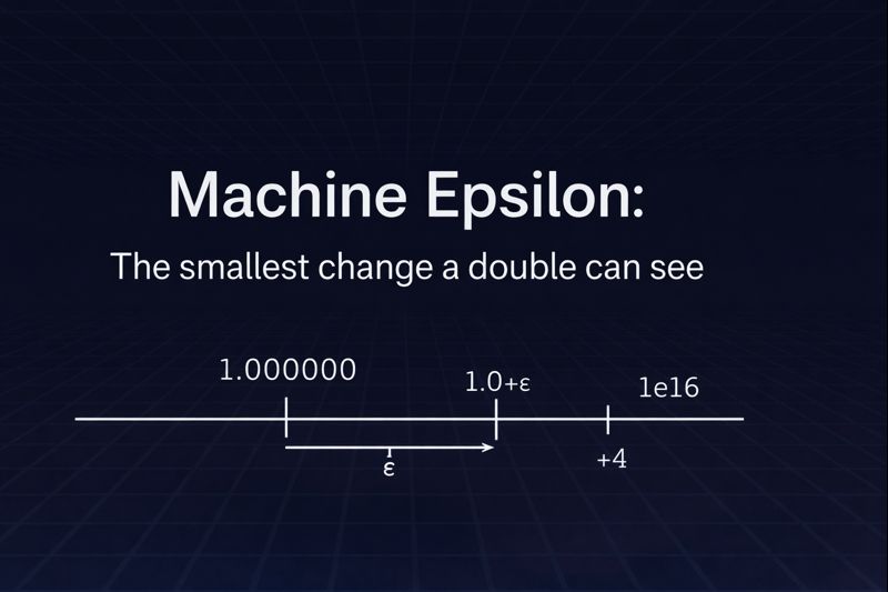 Visual grid showing machine epsilon spacing near 1.0