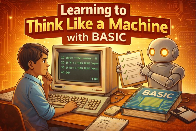 Illustration for BASIC step-by-step programming